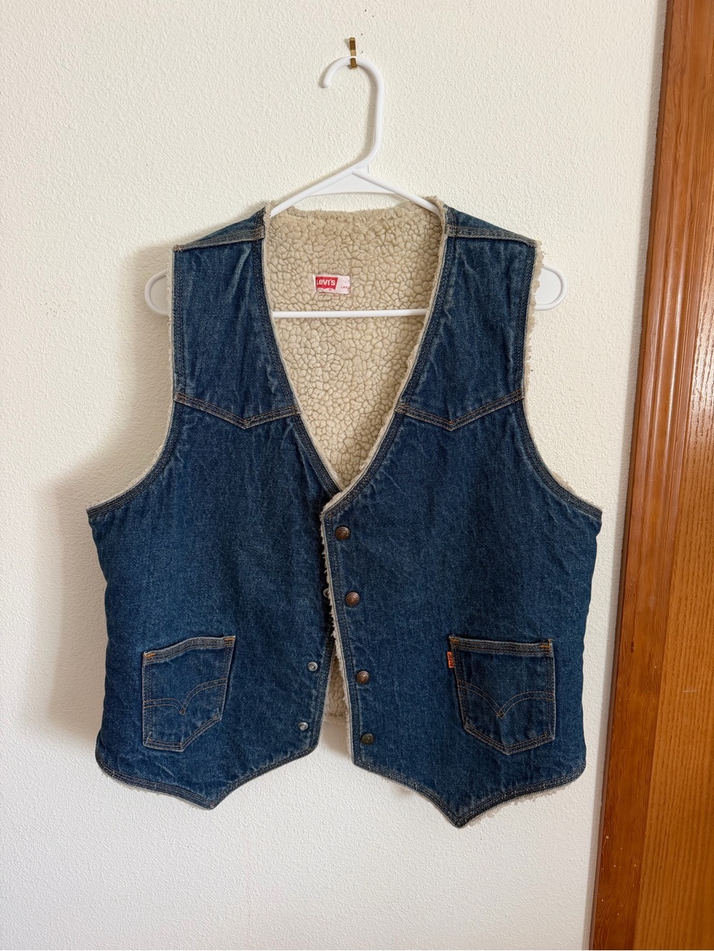 Vintage Levi’s denim Sherpa Vest